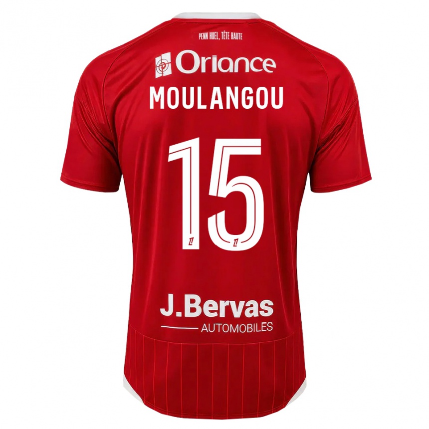 נשים כדורגל Kenan Moulangou #15 לבן אדום ג'רזי ביתית 2026/27