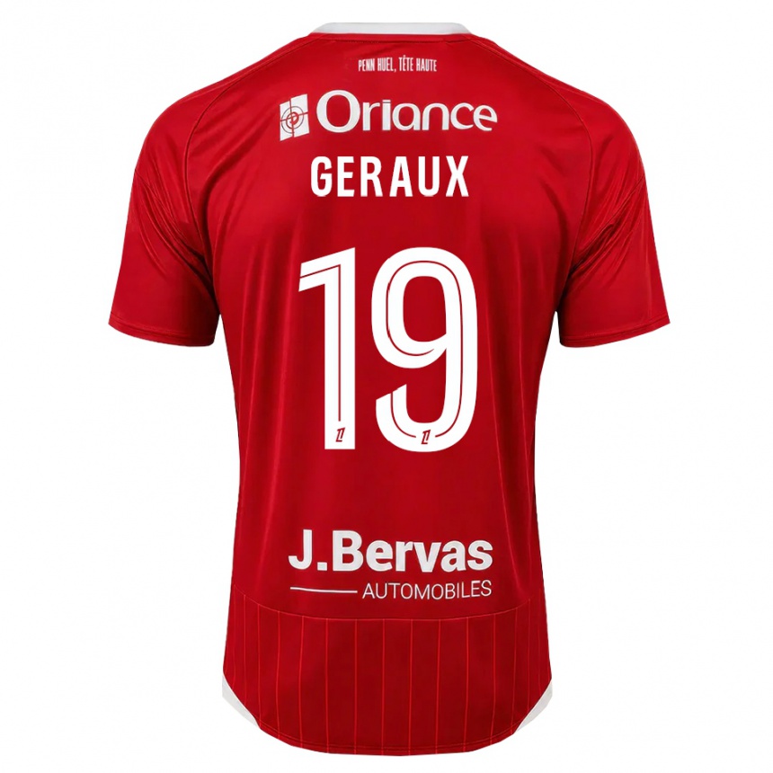 נשים כדורגל Noan Geraux #19 לבן אדום ג'רזי ביתית 2026/27 נשים כדורגל Noan Geraux #19 לבן אדום ג'רזי ביתית 2026/27