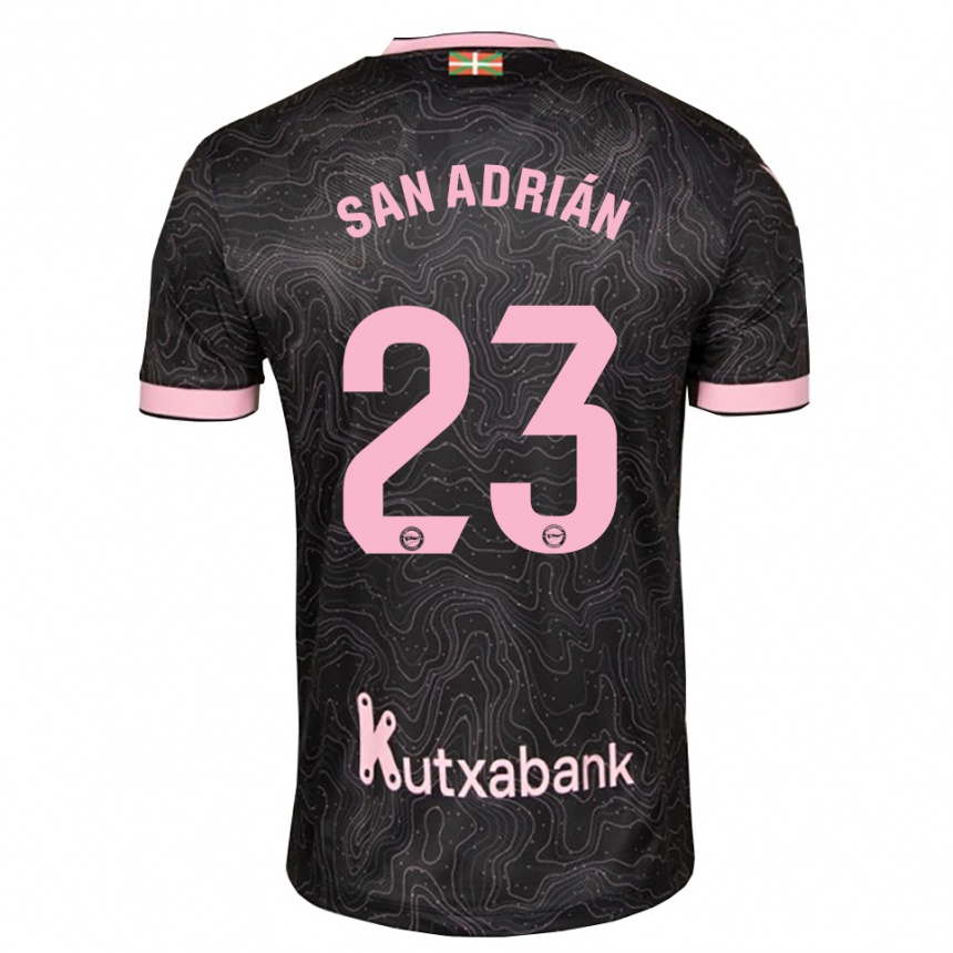 נשים כדורגל Marta San Adrián #23 שחור ורוד הרחק ג'רזי 2026/27