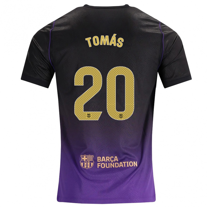 נשים כדורגל Roberto Tomás #20 סגול צהוב שחור הרחק ג'רזי 2026/27