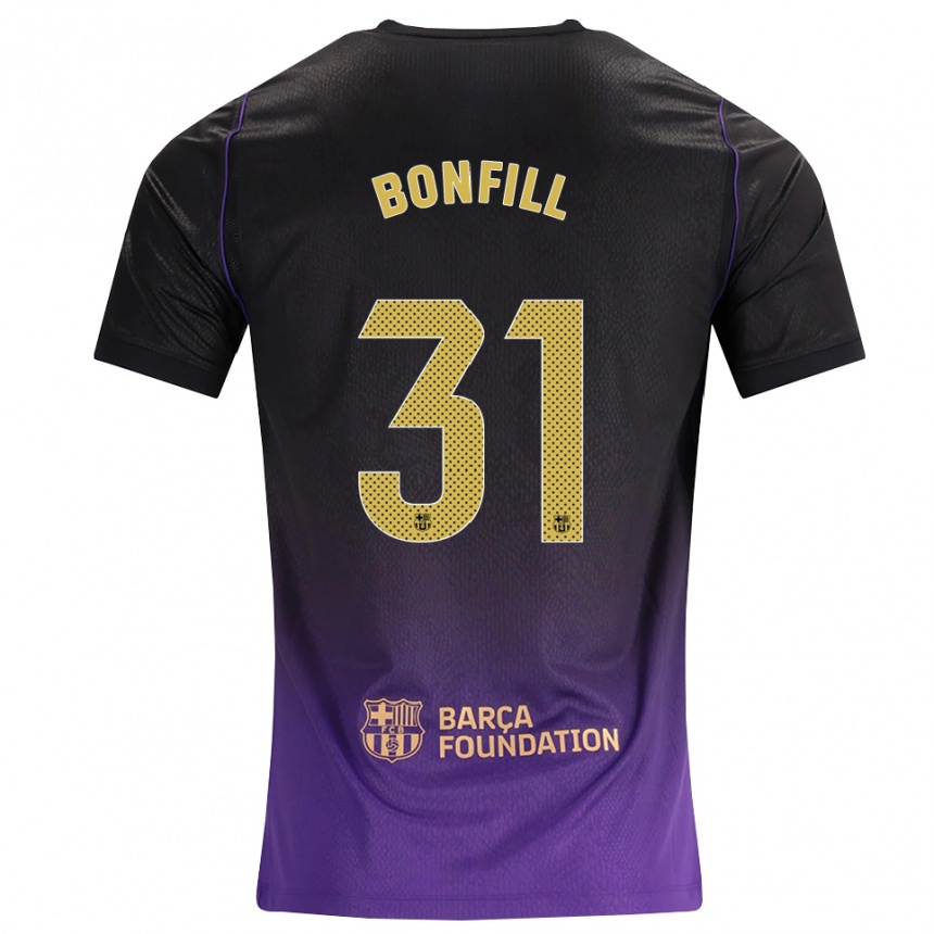 נשים כדורגל Max Bonfill #31 סגול צהוב שחור הרחק ג'רזי 2026/27