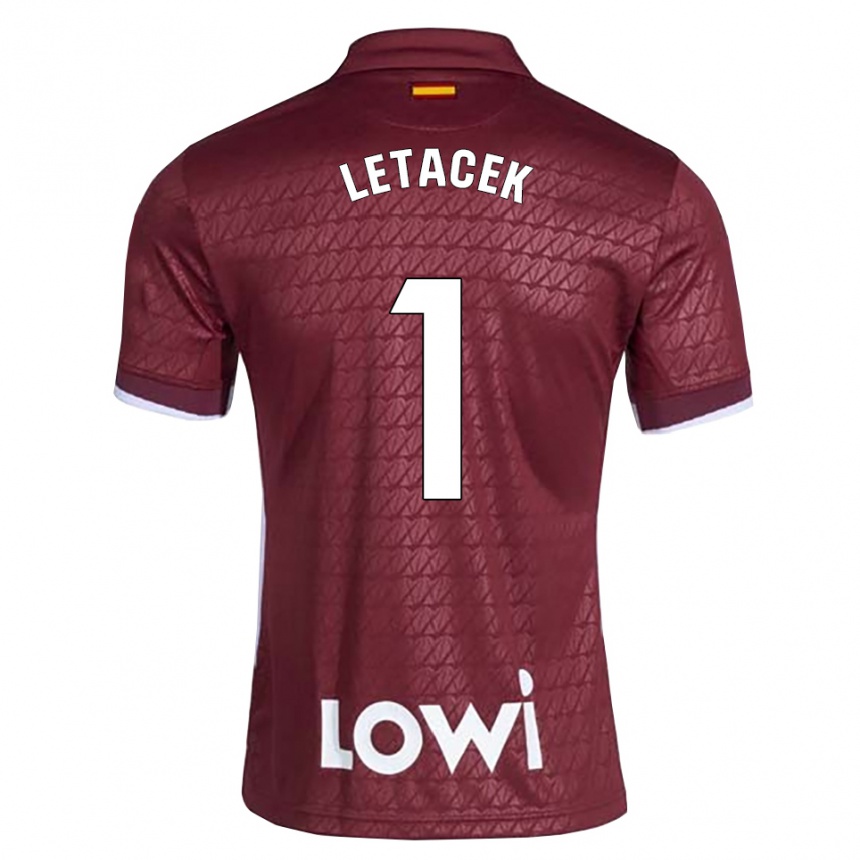 נשים כדורגל Jiri Letacek #1 אדום כהה לבן הרחק ג'רזי 2026/27
