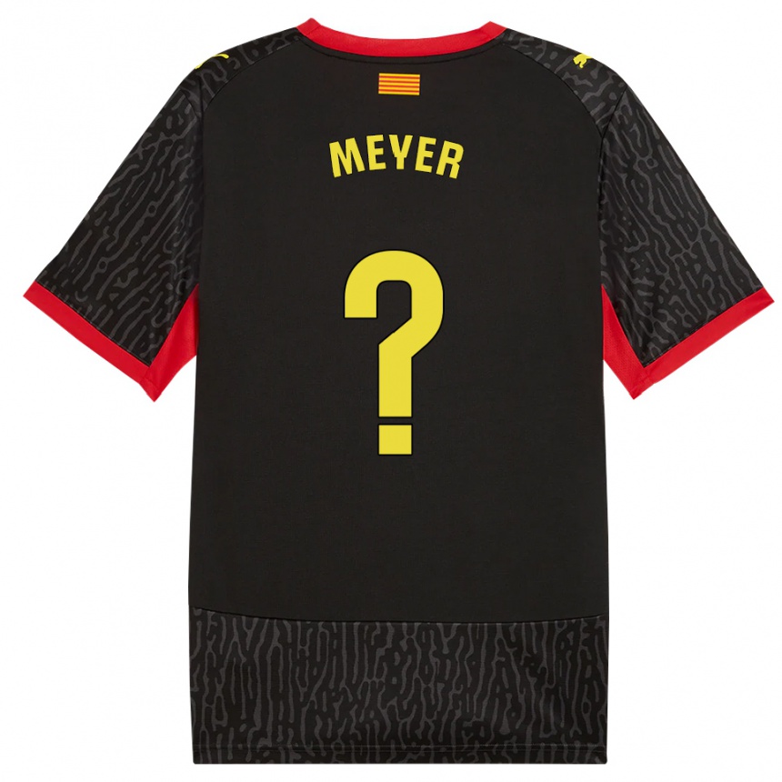 נשים כדורגל Romeo Meyer #0 שחור צהוב אדום הרחק ג'רזי 2026/27