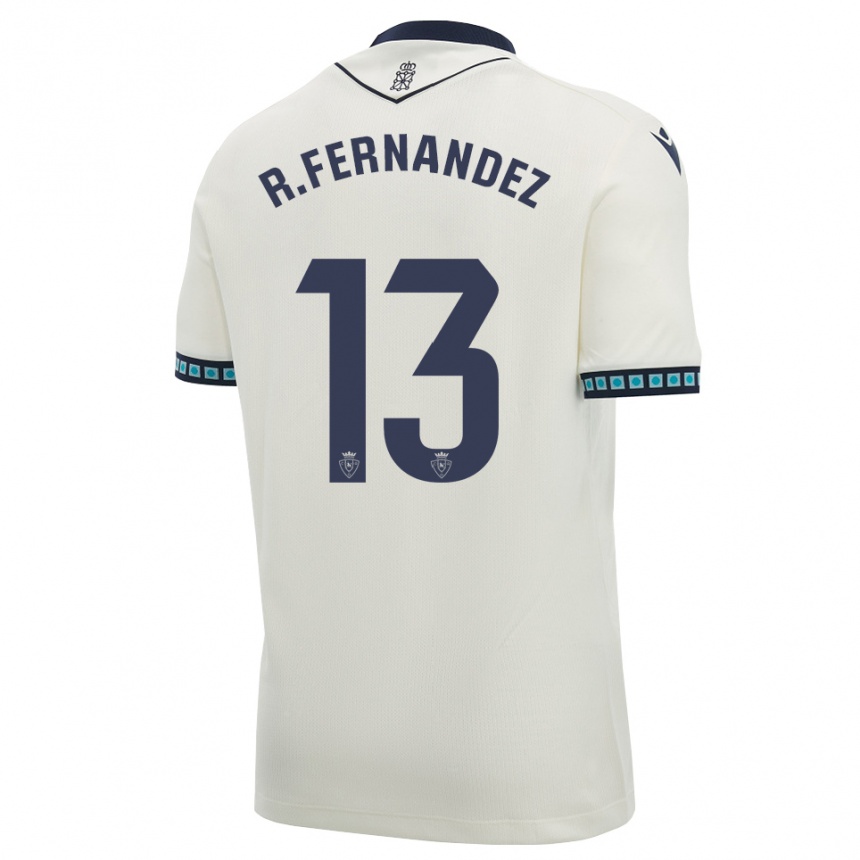 נשים כדורגל Rafa Fernández #13 לבן שחור כחול שמיים בהיר הרחק ג'רזי 2026/27