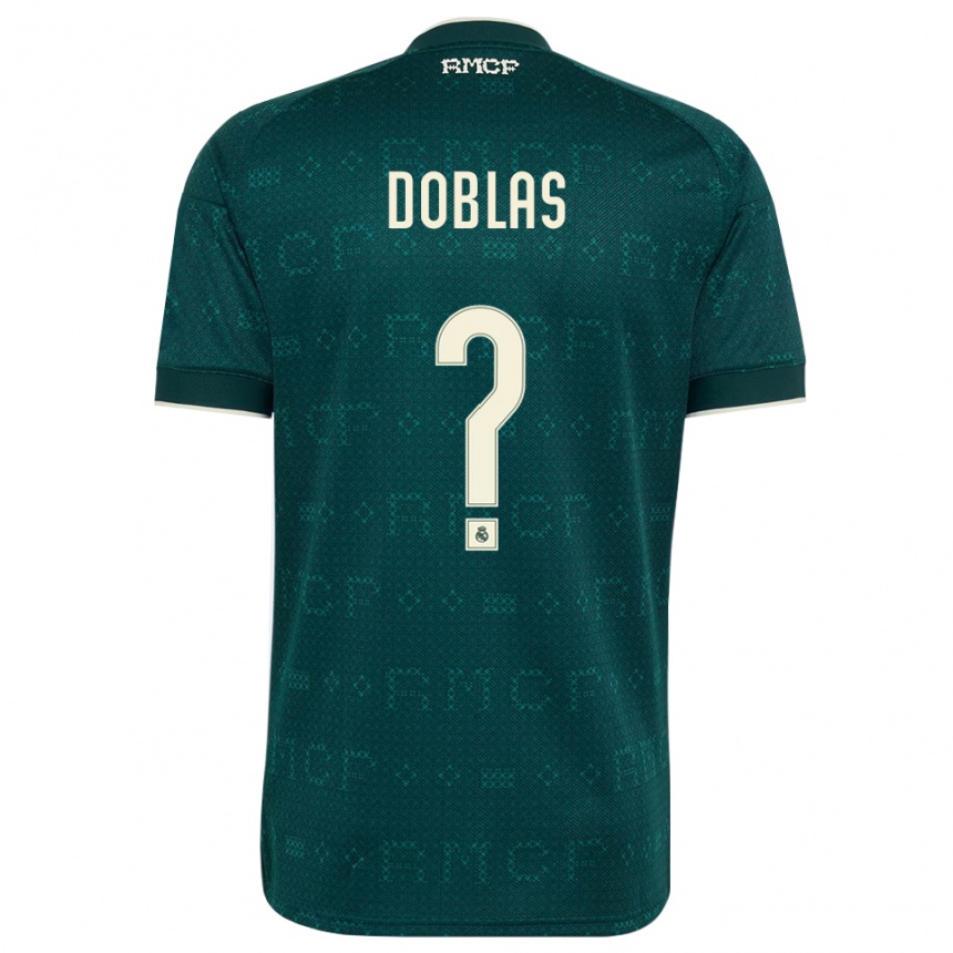 נשים כדורגל Iker Doblas #0 אפור כהה לבן הרחק ג'רזי 2026/27