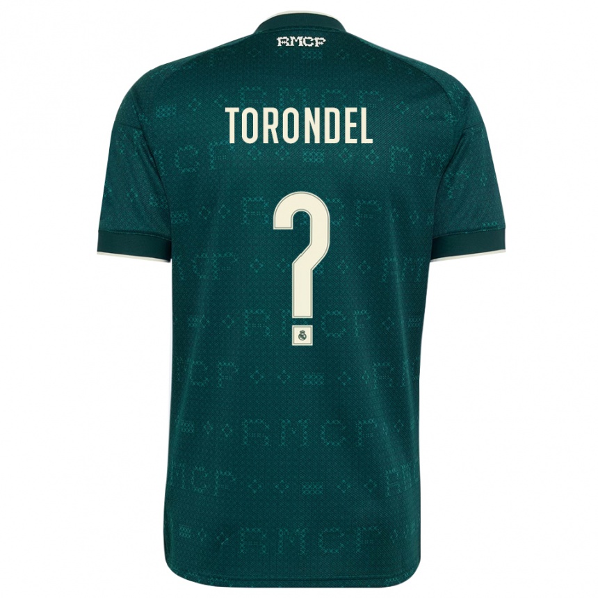 נשים כדורגל Aitor Torondel #0 אפור כהה לבן הרחק ג'רזי 2026/27