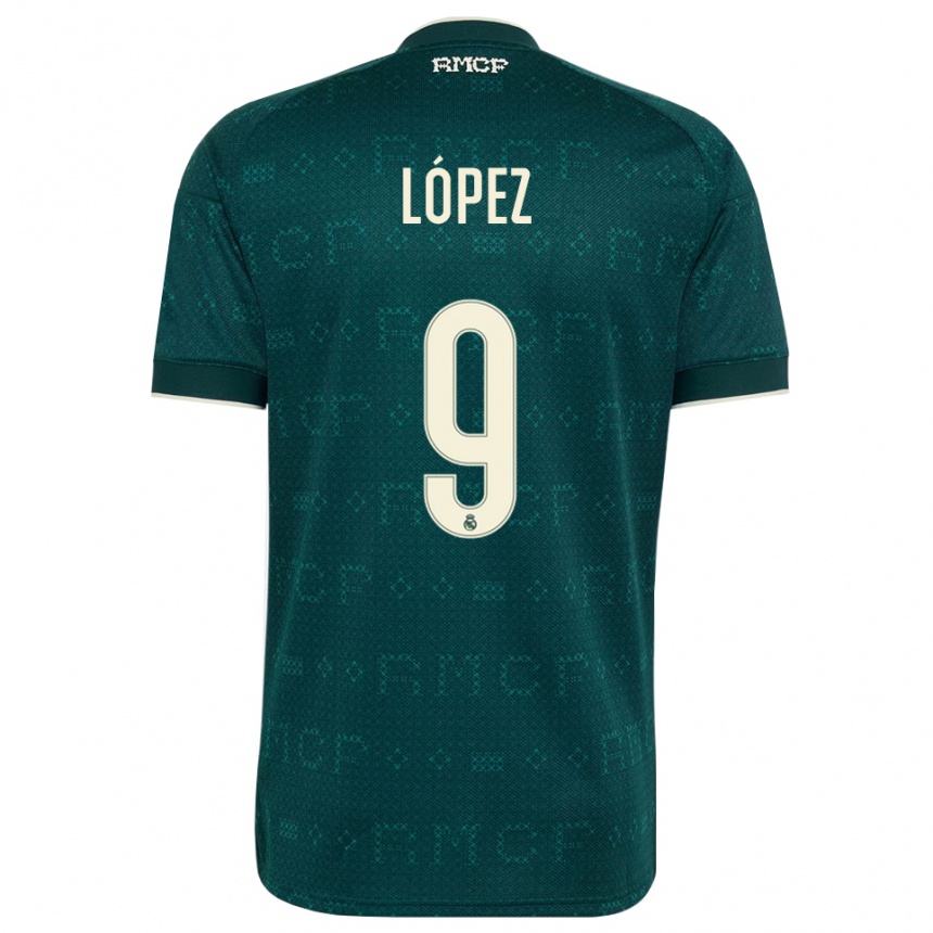 נשים כדורגל Mikel López #9 אפור כהה לבן הרחק ג'רזי 2026/27