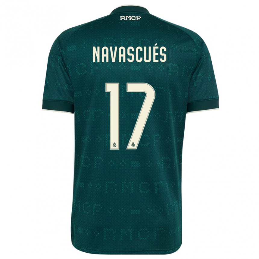 נשים כדורגל Liberto Navascués #17 אפור כהה לבן הרחק ג'רזי 2026/27