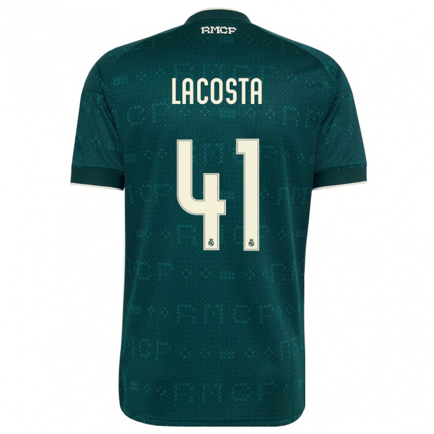 נשים כדורגל Diego Lacosta #41 אפור כהה לבן הרחק ג'רזי 2026/27