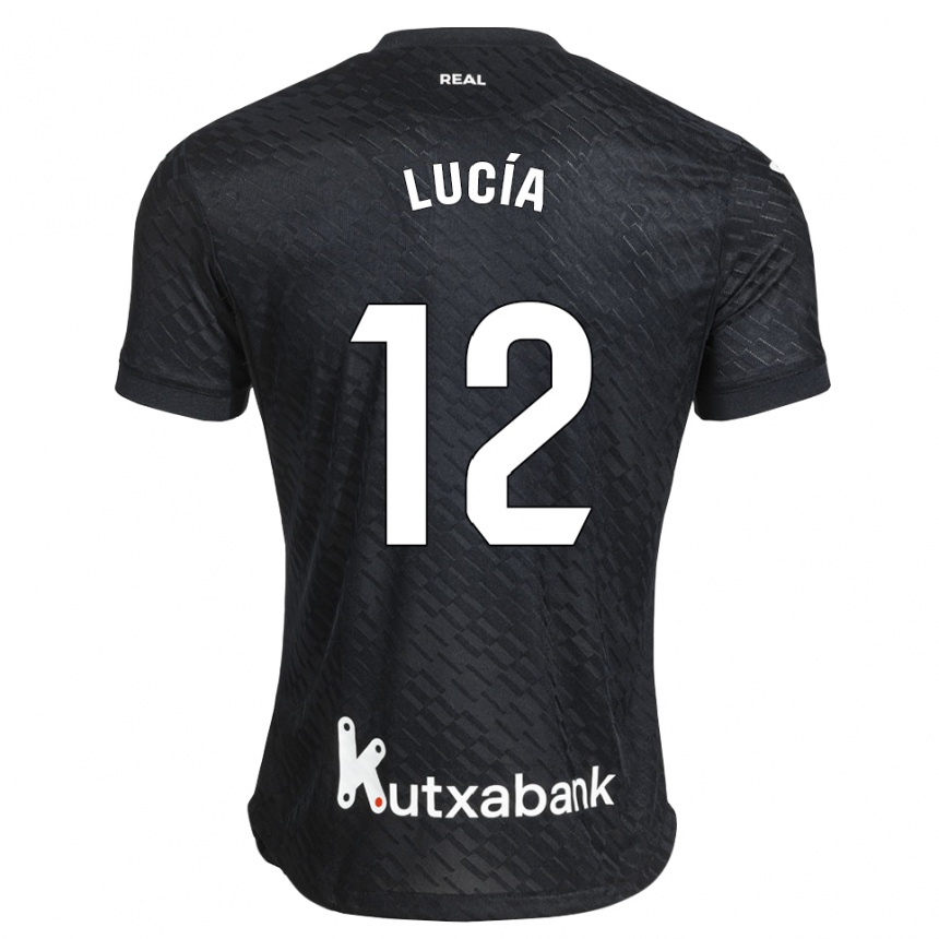 נשים כדורגל Lucía Rodríguez #12 שחור לבן הרחק ג'רזי 2026/27