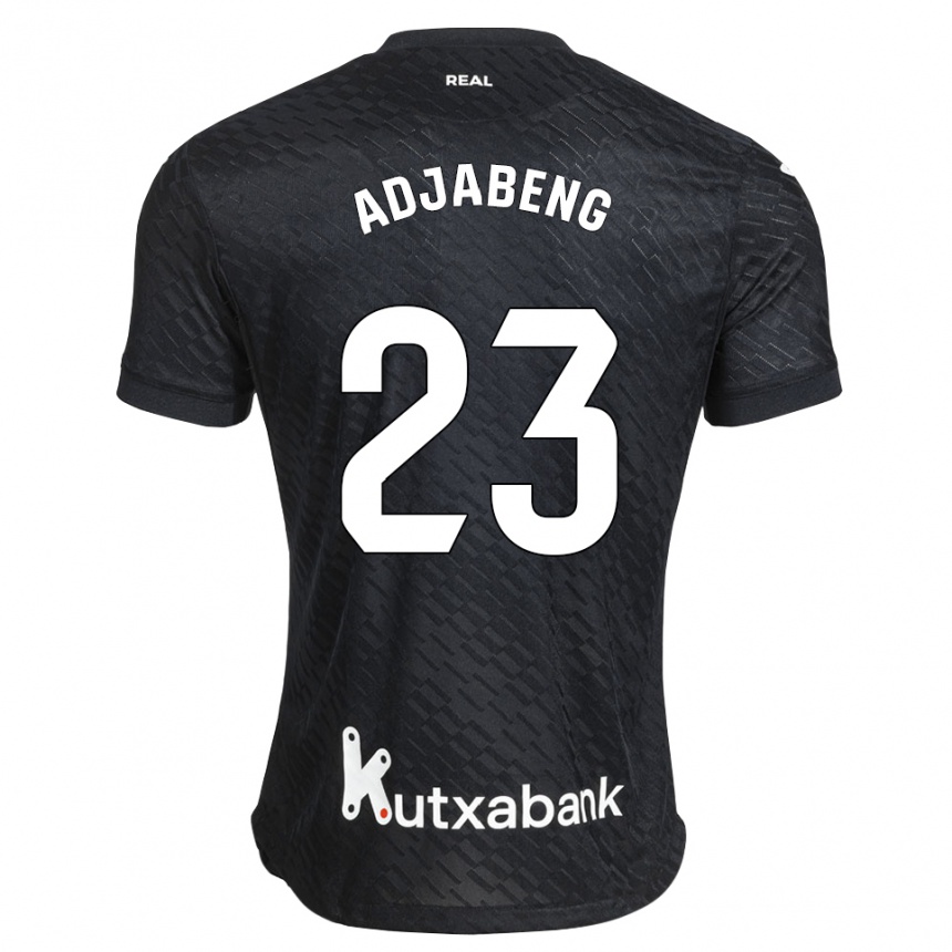 נשים כדורגל Andrews Adjabeng #23 שחור לבן הרחק ג'רזי 2026/27