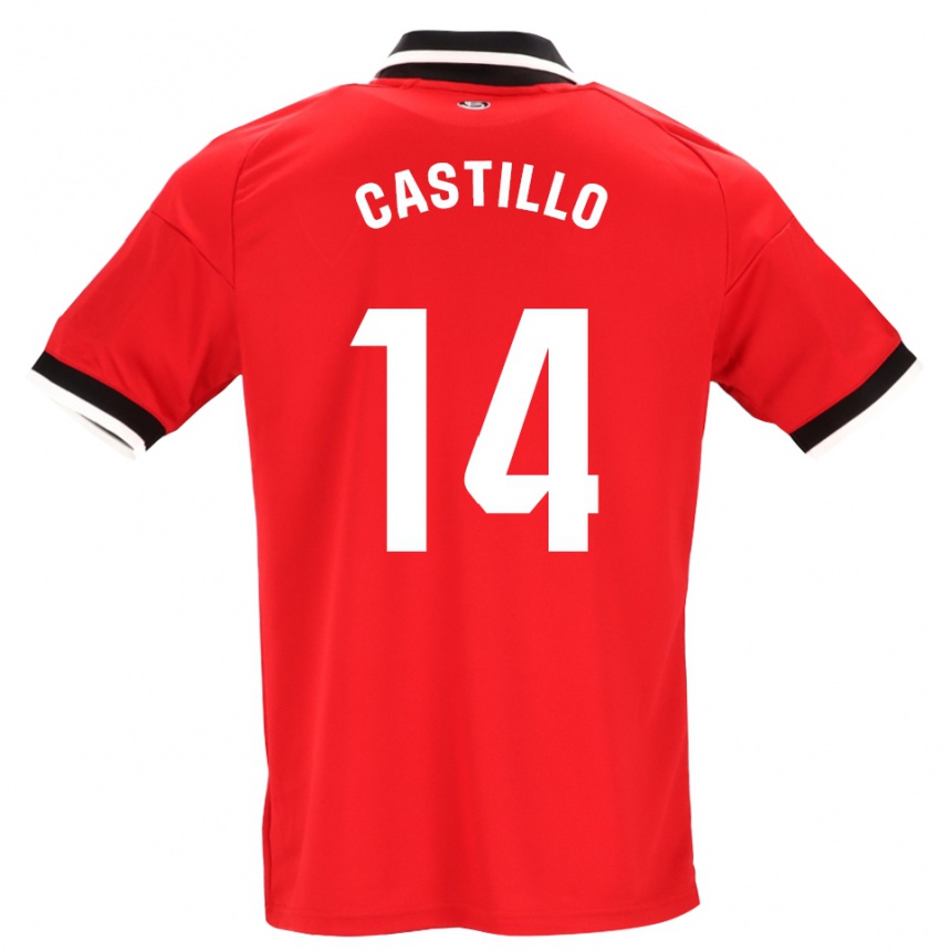 נשים כדורגל Silvio Castillo #14 לבן אדום שחור הרחק ג'רזי 2026/27