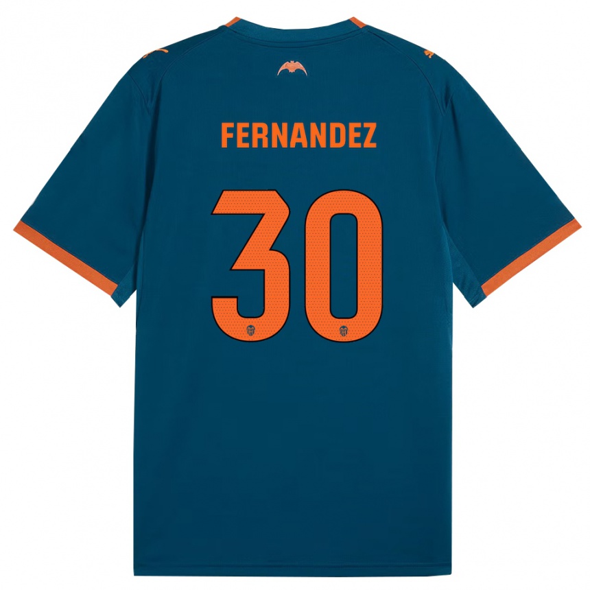 נשים כדורגל Rubén Fernández #30 כחול דודג' כתום הרחק ג'רזי 2026/27