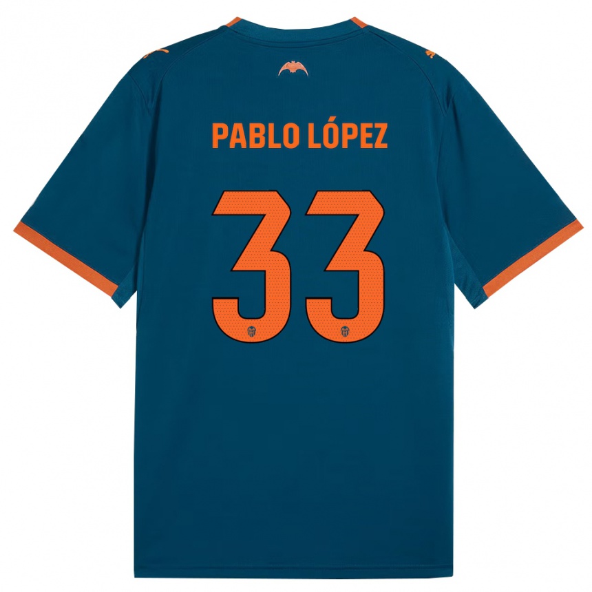 נשים כדורגל Pablo López #33 כחול דודג' כתום הרחק ג'רזי 2026/27