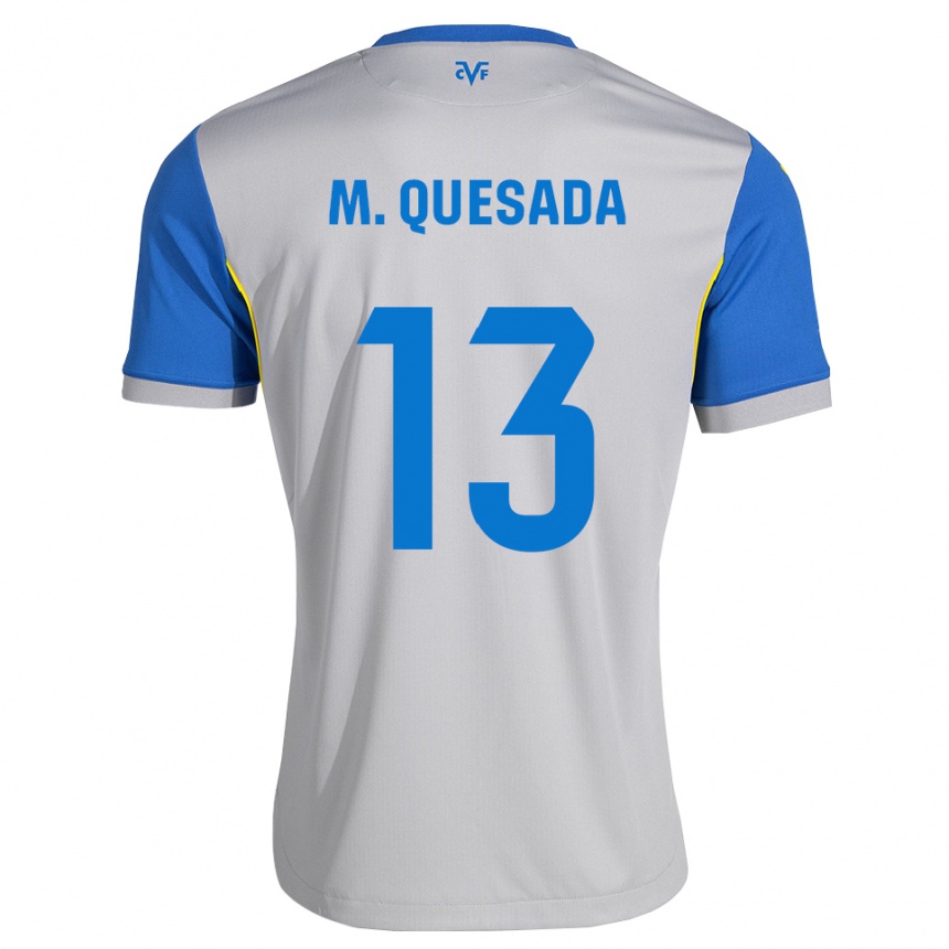 נשים כדורגל Montserrat Quesada Carrasco #13 כחול דודג' אפור הרחק ג'רזי 2026/27