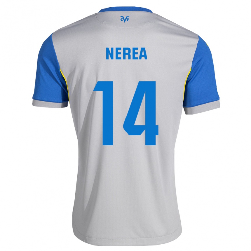 נשים כדורגל Nerea Pérez #14 כחול דודג' אפור הרחק ג'רזי 2026/27