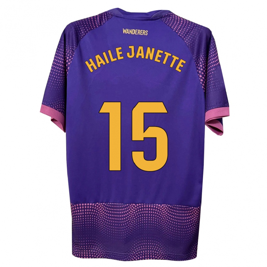 נשים כדורגל Haile Janette Pereira Richards #15 לבן ורוד סגול הרחק ג'רזי 2026/27