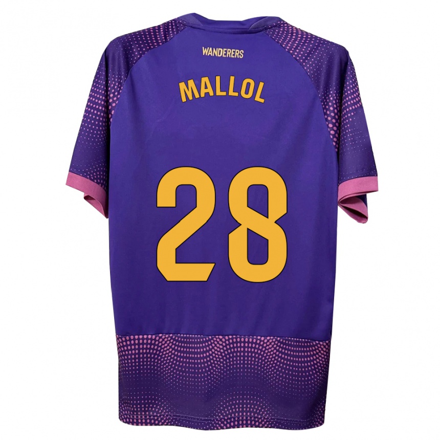 נשים כדורגל Enrique Mallol #28 לבן ורוד סגול הרחק ג'רזי 2026/27