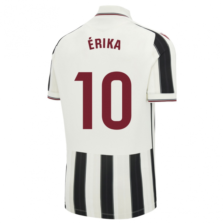 נשים כדורגל Érika González #10 לבן אדום שחור הרחק ג'רזי 2026/27