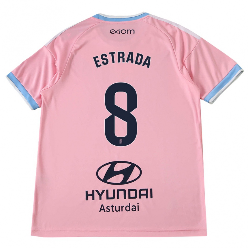 נשים כדורגל Nacho Estrada #8 כחול תירס ורוד הרחק ג'רזי 2026/27
