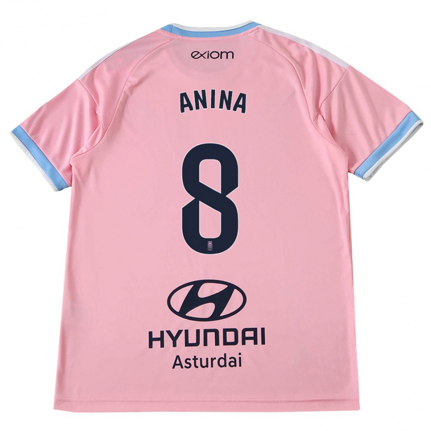 נשים כדורגל Ana Menéndez García #8 כחול תירס ורוד הרחק ג'רזי 2026/27