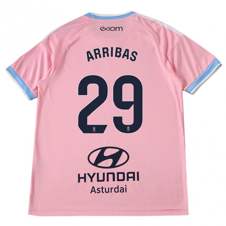נשים כדורגל Arturo Arribas #29 כחול תירס ורוד הרחק ג'רזי 2026/27