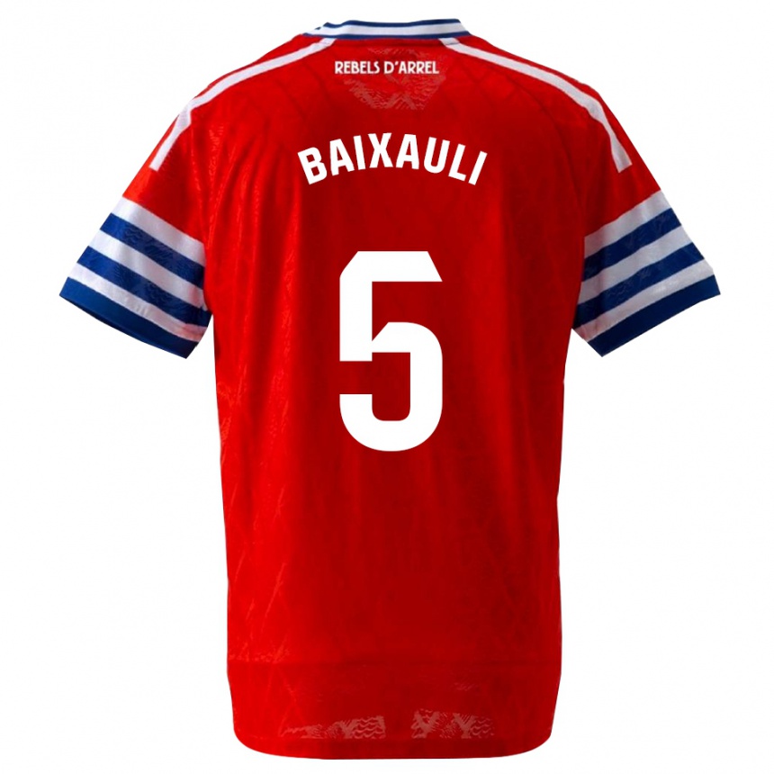 נשים כדורגל Iker Baixauli #5 כחול מלכותי אדום הרחק ג'רזי 2026/27 נשים כדורגל Iker Baixauli #5 כחול מלכותי אדום הרחק ג'רזי 2026/27