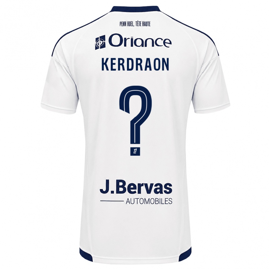 נשים כדורגל Jade Kerdraon #0 כחול צי לבן הרחק ג'רזי 2026/27
