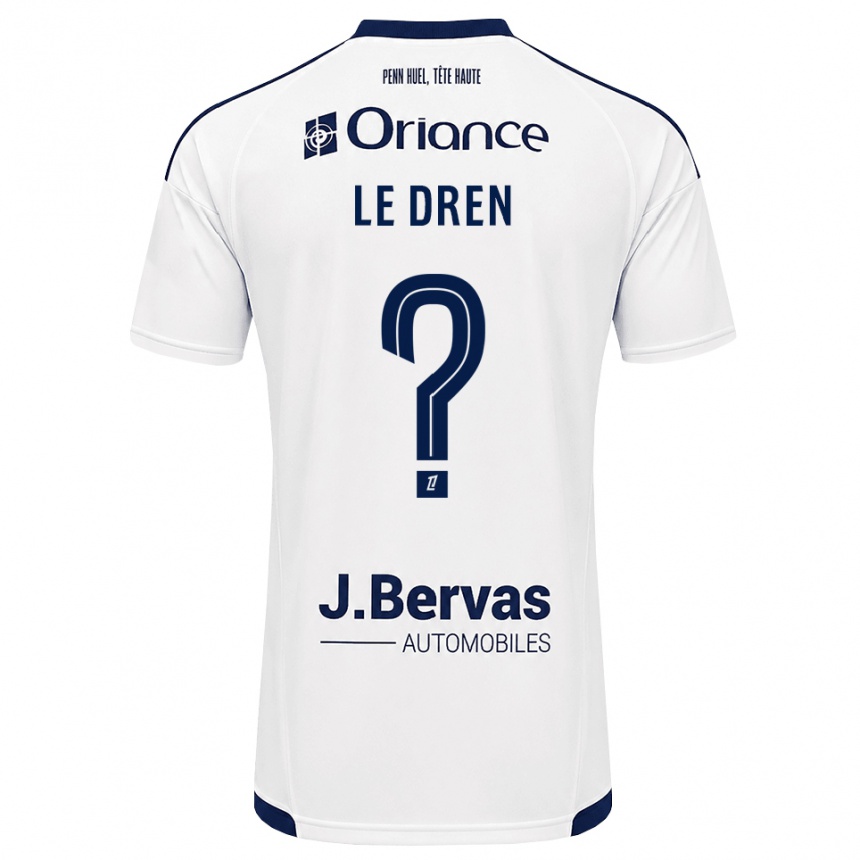 נשים כדורגל Enora Le Dren #0 כחול צי לבן הרחק ג'רזי 2026/27