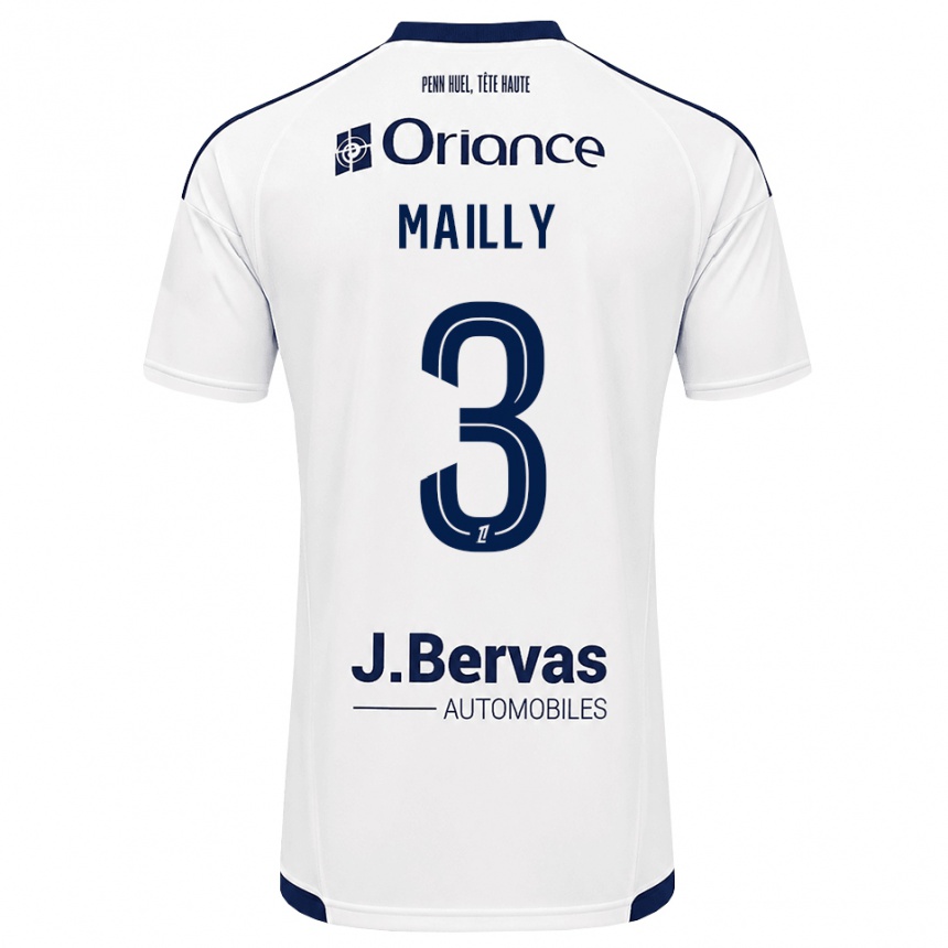 נשים כדורגל Evan Mailly #3 כחול צי לבן הרחק ג'רזי 2026/27