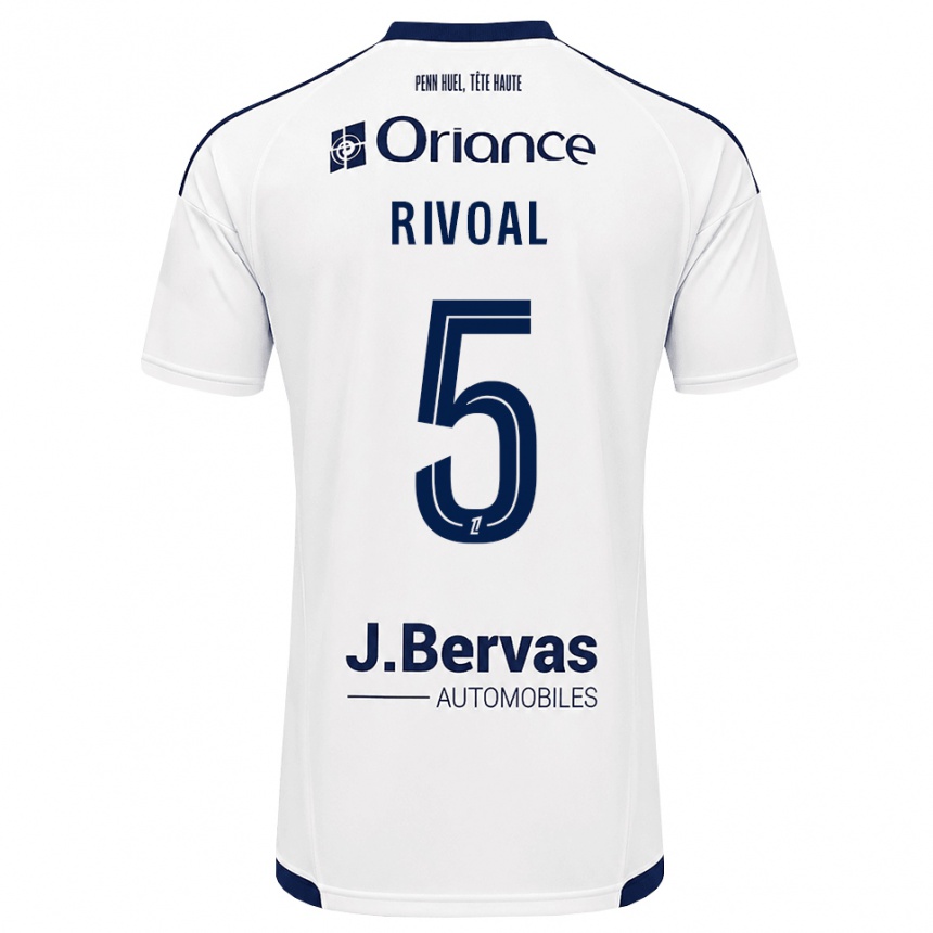 נשים כדורגל Paul Rivoal #5 כחול צי לבן הרחק ג'רזי 2026/27