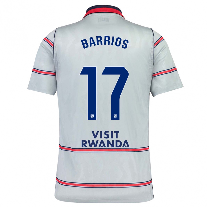 נשים כדורגל Jesus Barrios #17 אפור אדום כחול צי ג'רזי קיט שלישי 2026/27
