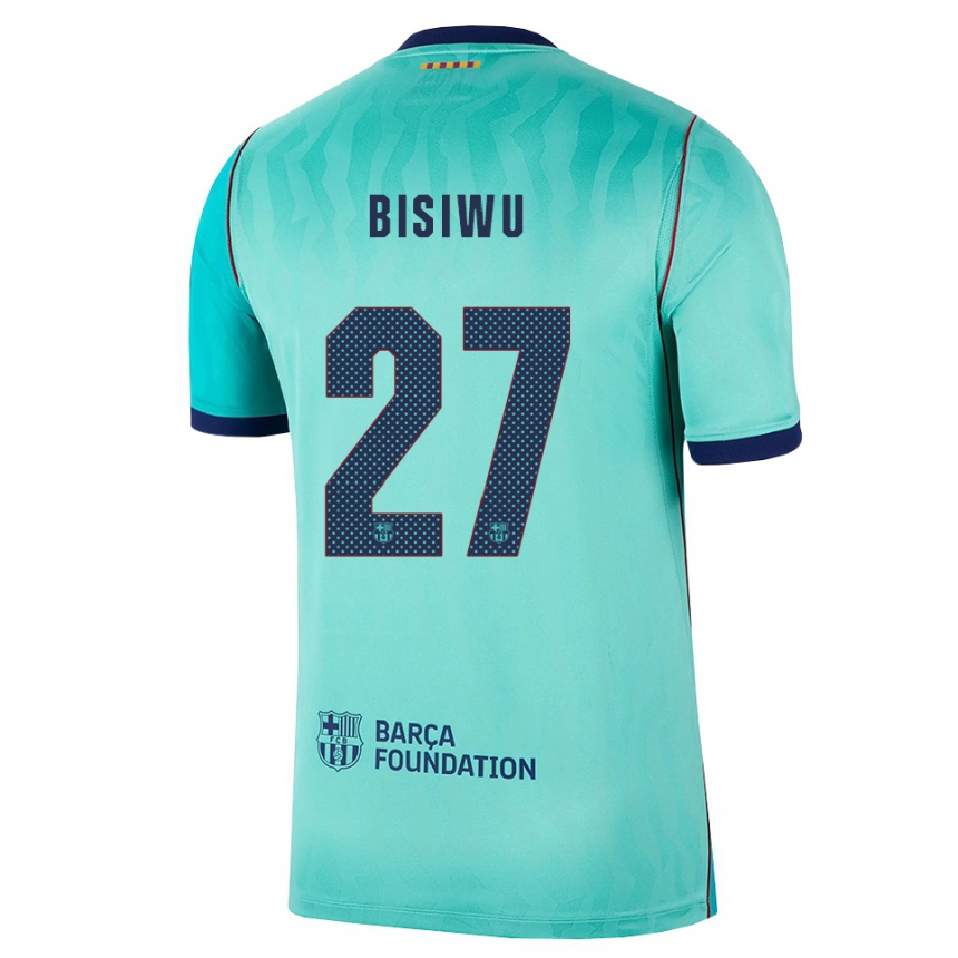 נשים כדורגל יסה ביסיבו #27 אקווה טורקיז מלכותי כחול ג'רזי קיט שלישי 2026/27