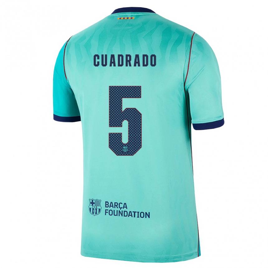 נשים כדורגל Adrián Cuadrado #5 אקווה טורקיז מלכותי כחול ג'רזי קיט שלישי 2026/27