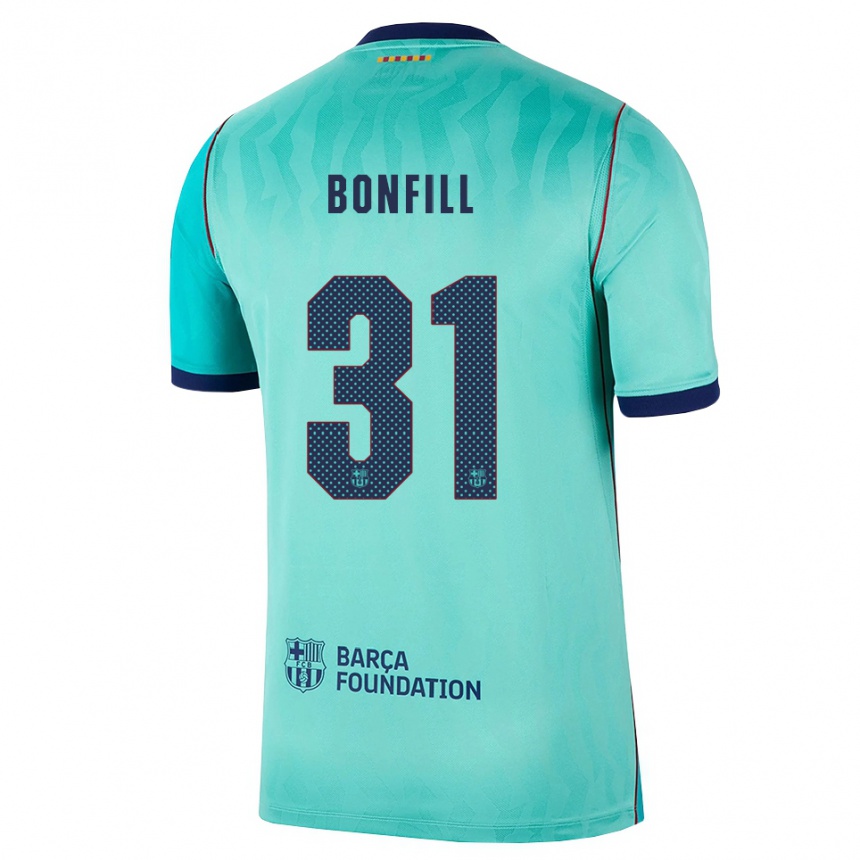 נשים כדורגל Max Bonfill #31 אקווה טורקיז מלכותי כחול ג'רזי קיט שלישי 2026/27