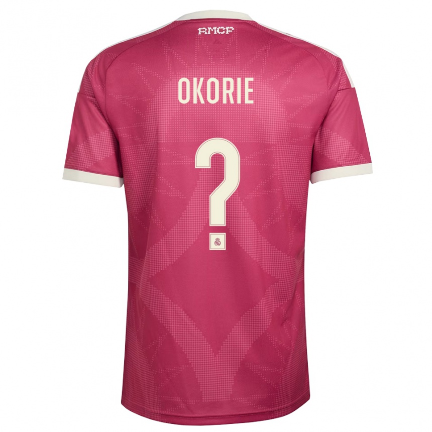 נשים כדורגל Victory Okorie #0 אדום סגול חיוור לבן ג'רזי קיט שלישי 2026/27