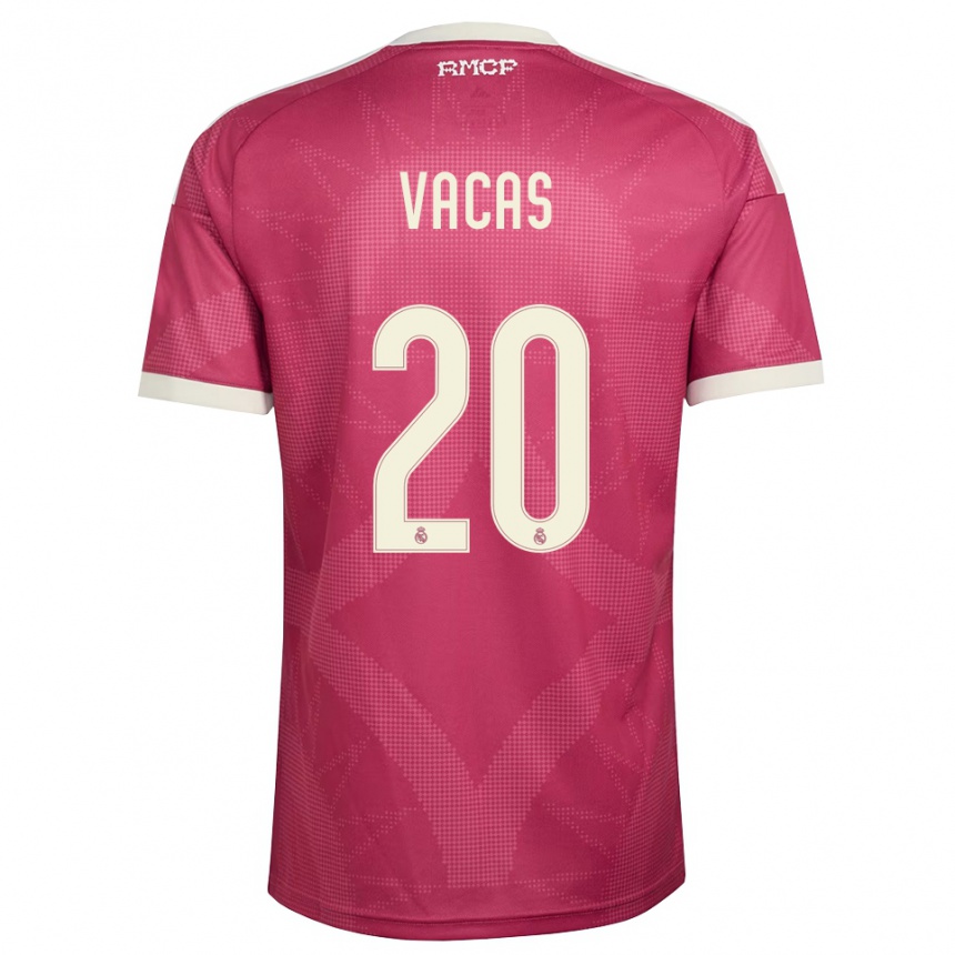 נשים כדורגל Juan Vacas #20 אדום סגול חיוור לבן ג'רזי קיט שלישי 2026/27