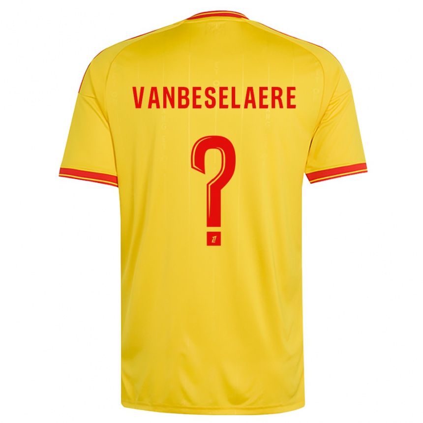 ילדים כדורגל Emmanuel Vanbeselaere #0 זהב כתום אדום ג'רזי ביתית 2026/27