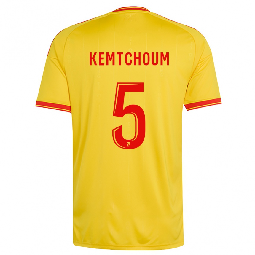 ילדים כדורגל Noé Kemtchoum #5 זהב כתום אדום ג'רזי ביתית 2026/27