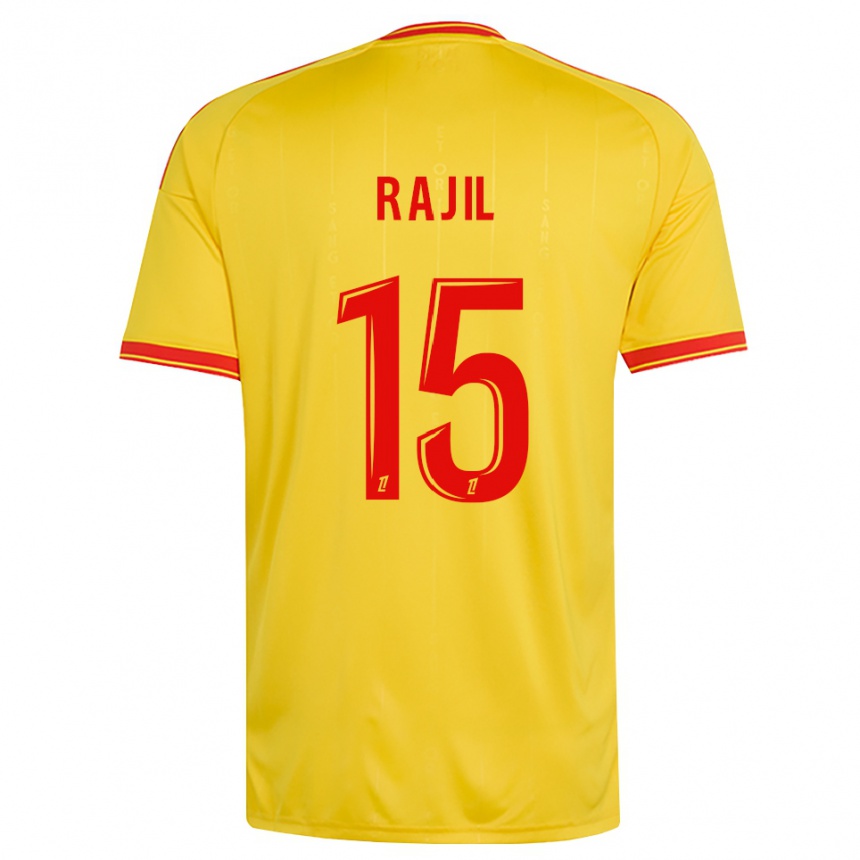 ילדים כדורגל Jibril Rajil #15 זהב כתום אדום ג'רזי ביתית 2026/27 ילדים כדורגל Jibril Rajil #15 זהב כתום אדום ג'רזי ביתית 2026/27