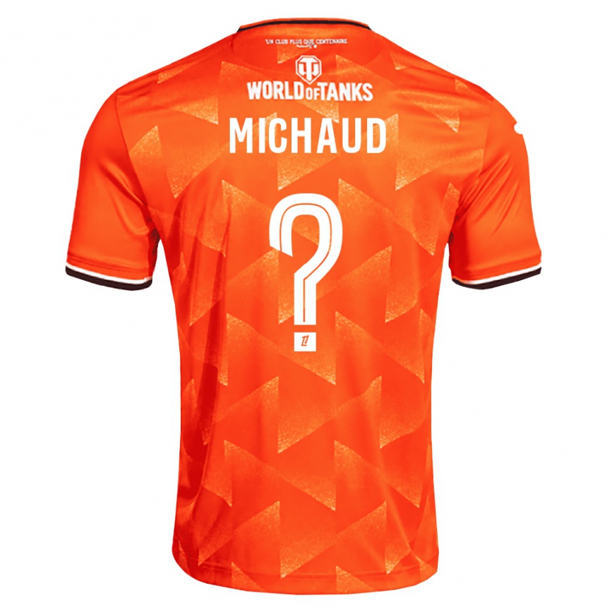 ילדים כדורגל Etan Michaud #0 כתום לבן שחור ג'רזי ביתית 2026/27
