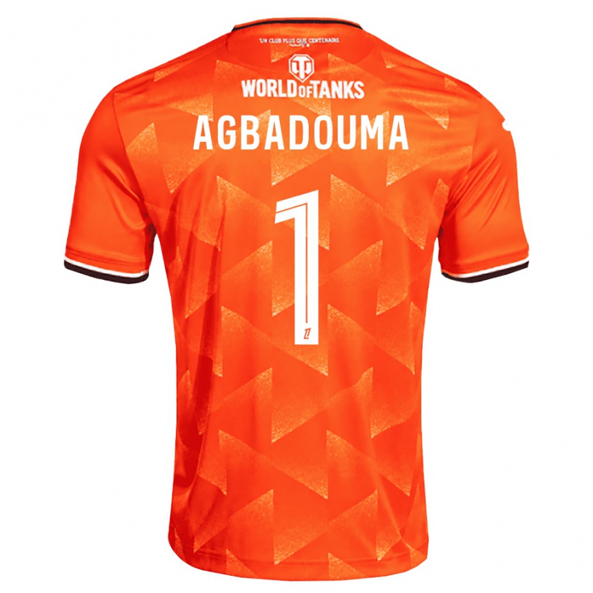 ילדים כדורגל Mathys Agbadouma #1 כתום לבן שחור ג'רזי ביתית 2026/27