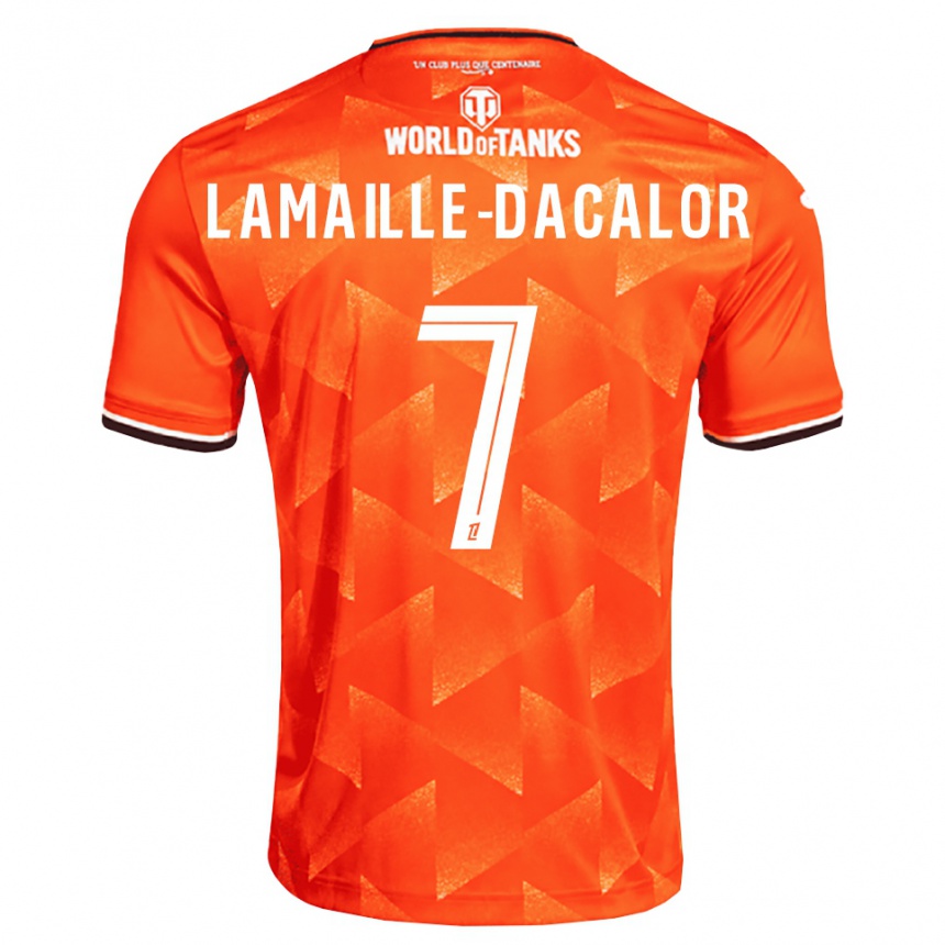 ילדים כדורגל Olan Lamaille-Dacalor #7 כתום לבן שחור ג'רזי ביתית 2026/27