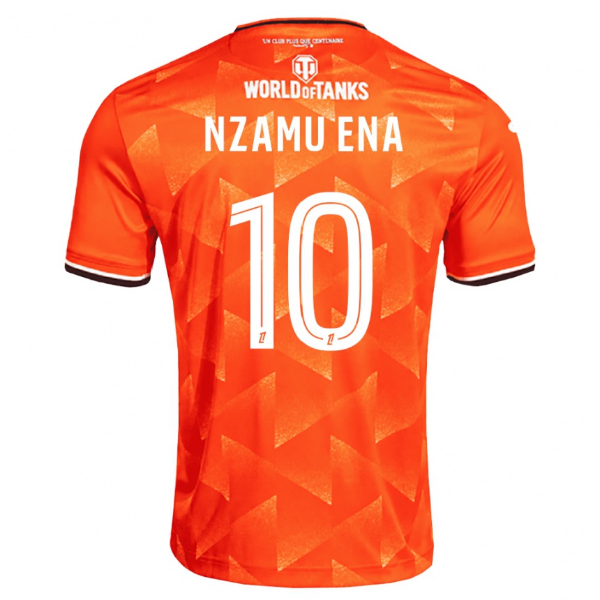 ילדים כדורגל Arcial Nzamu Ena #10 כתום לבן שחור ג'רזי ביתית 2026/27