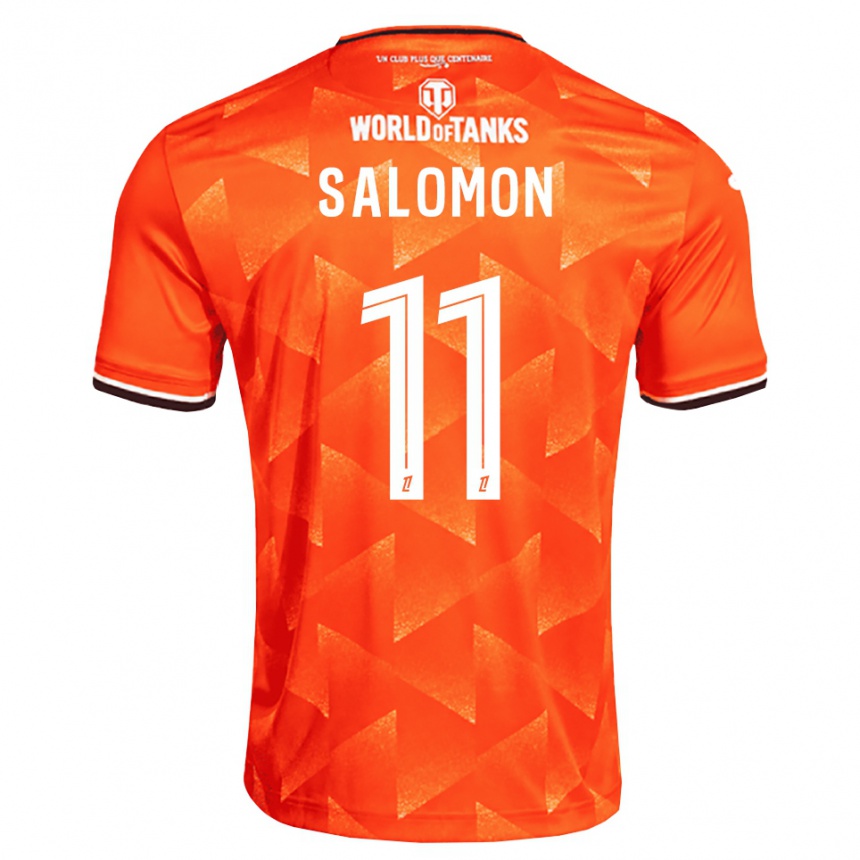 ילדים כדורגל Enzo Salomon #11 כתום לבן שחור ג'רזי ביתית 2026/27