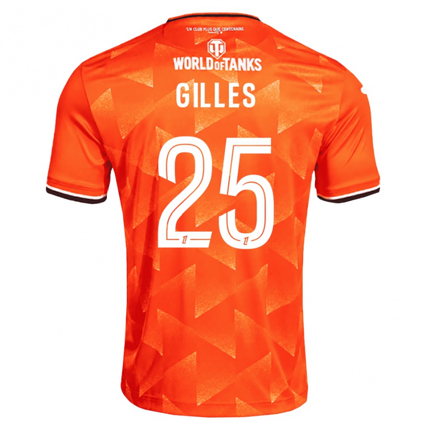 ילדים כדורגל Elodie Gilles #25 כתום לבן שחור ג'רזי ביתית 2026/27