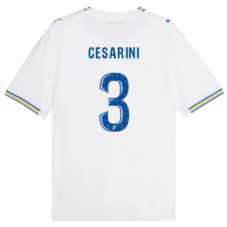 ילדים כדורגל Gaëtan Cesarini #3 כחול דודג' לבן ג'רזי ביתית 2026/27