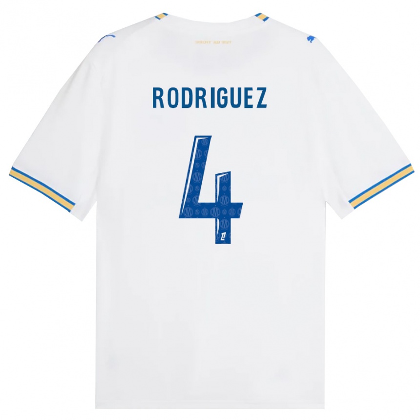 ילדים כדורגל Ruben Rodriguez #4 כחול דודג' לבן ג'רזי ביתית 2026/27
