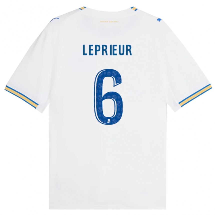 ילדים כדורגל Eliott Leprieur #6 כחול דודג' לבן ג'רזי ביתית 2026/27