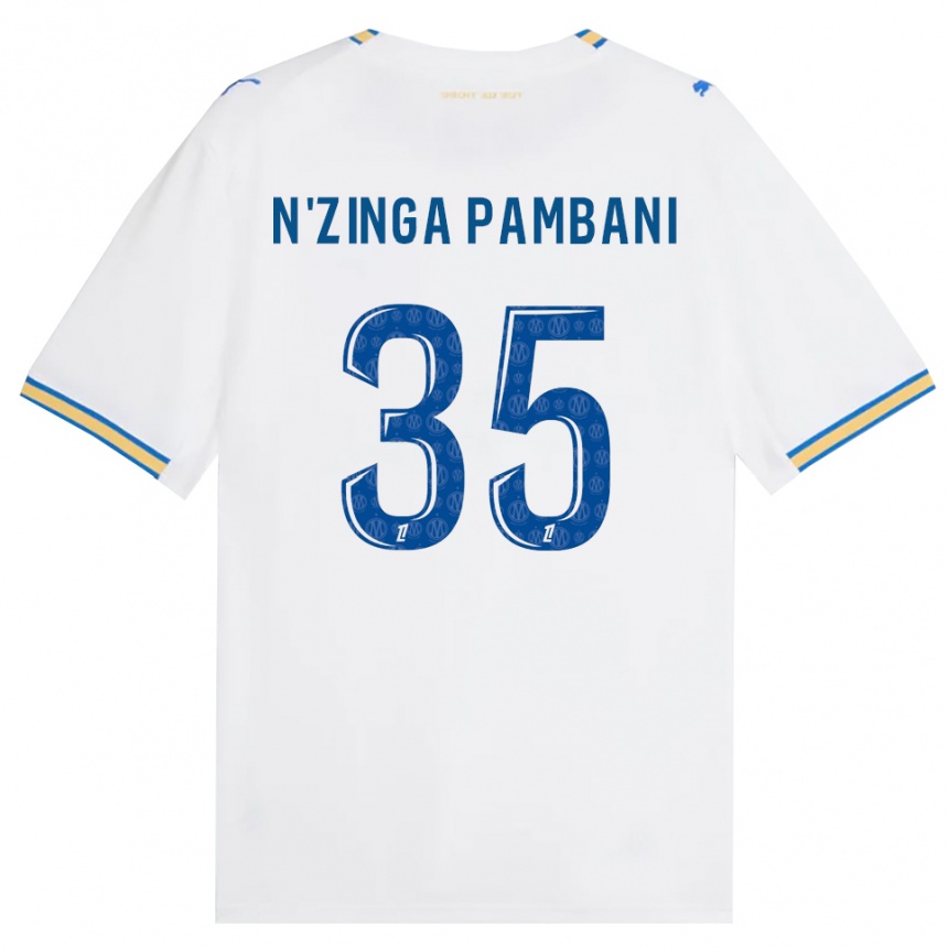 ילדים כדורגל Pladi N'zinga Pambani #35 כחול דודג' לבן ג'רזי ביתית 2026/27